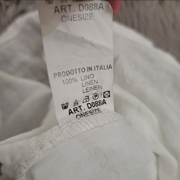 Scandal Italy 100% linen button front midi skirt one size - Picture 5 of 9